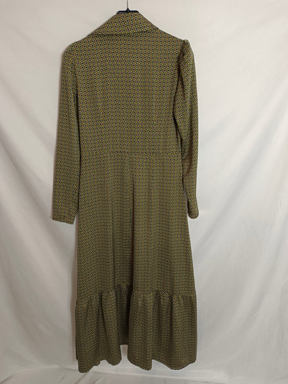 NUELA. Vestido verde camisero T.m