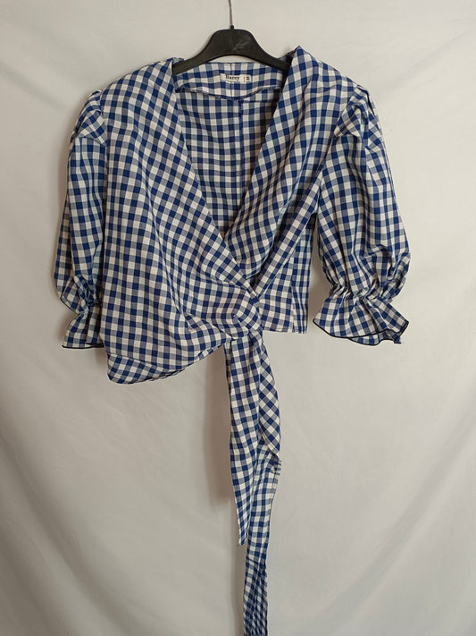 BAREY. top cuadros vichí T.m