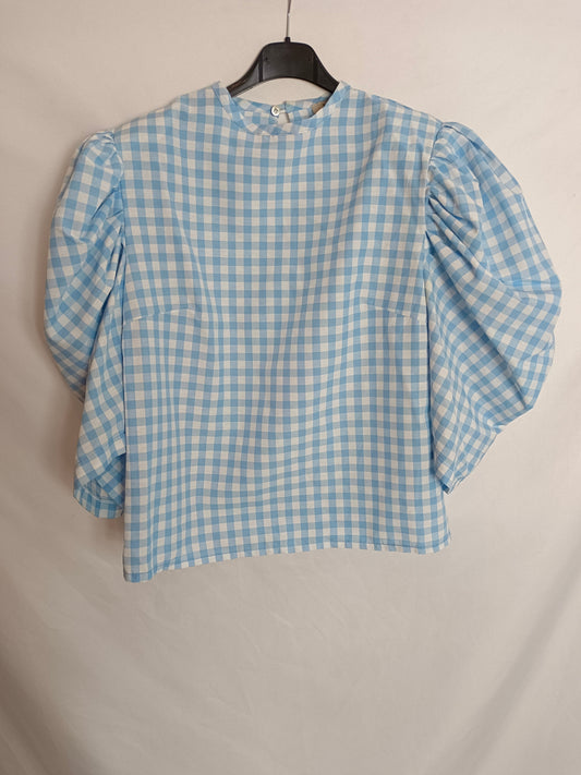 BAREY. Blusa cuadros vichí T.m