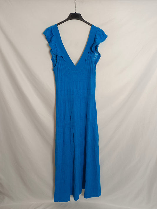 SEZANE. Vestido azul punto T.l