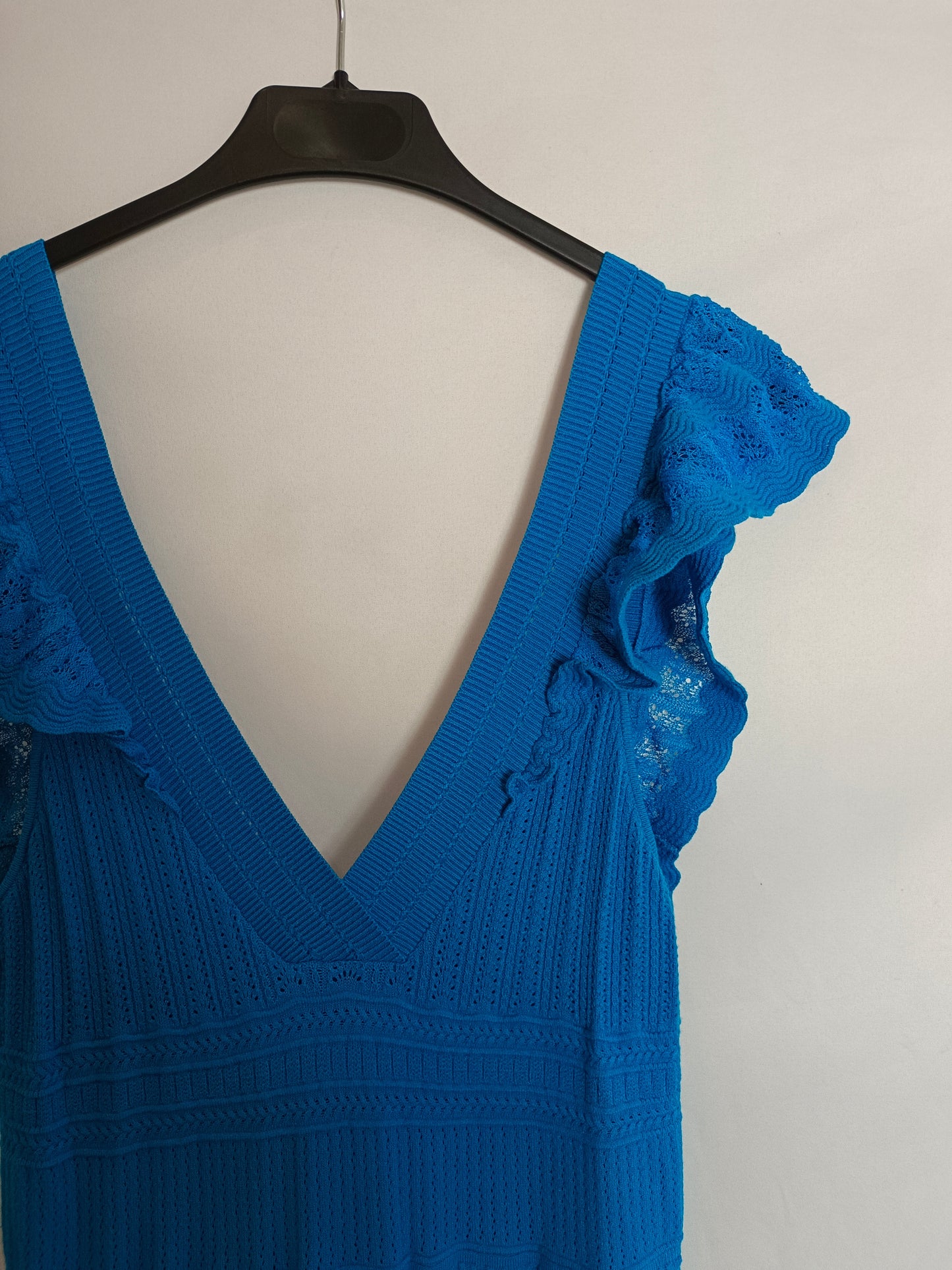 SEZANE. Vestido azul punto T.l