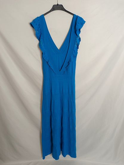 SEZANE. Vestido azul punto T.l