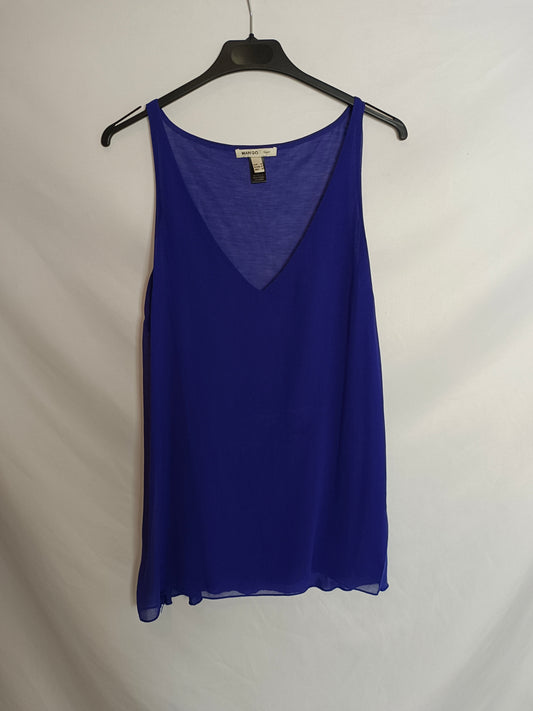 MANGO. Top fluido azul T.m