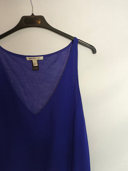 MANGO. Top fluido azul T.m