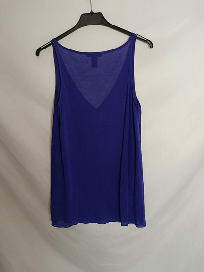 MANGO. Top fluido azul T.m