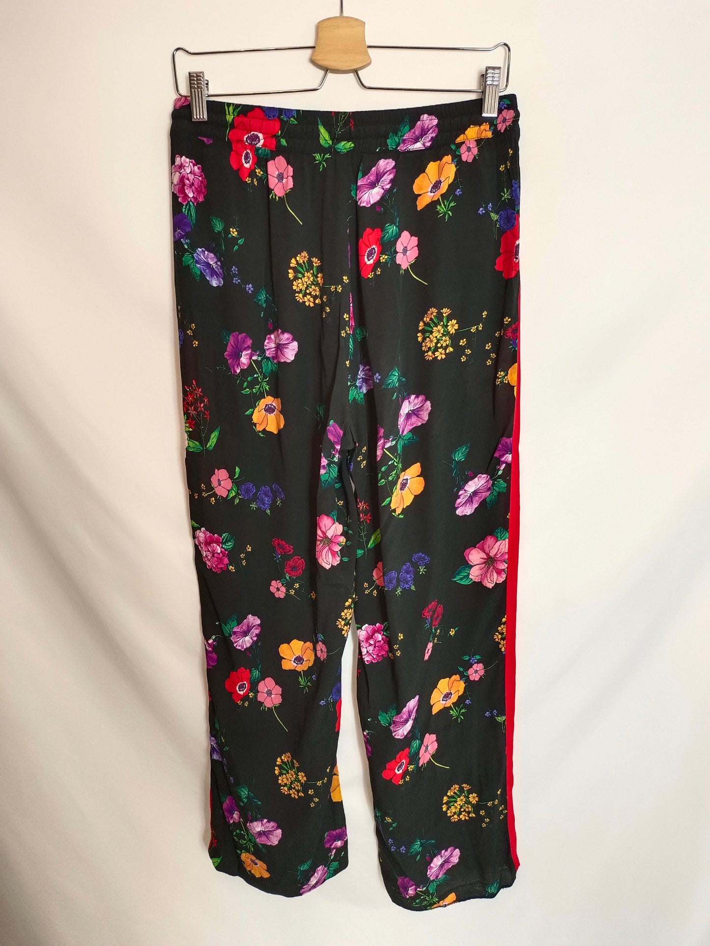 ZARA. Pantalón palazzo flores T.m