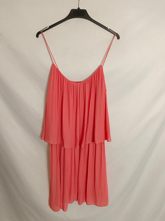 ZARA. Vestido corto coral T.s