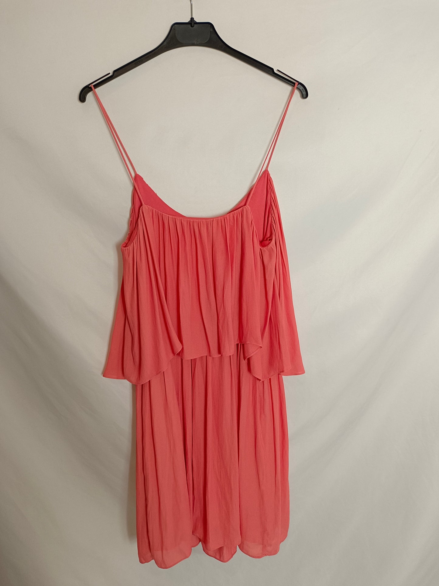 ZARA. Vestido corto coral T.s