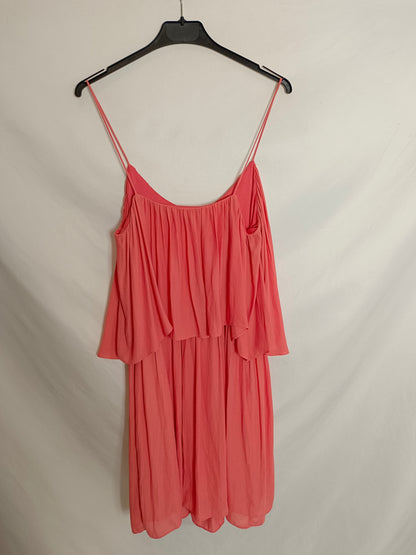 ZARA. Vestido corto coral T.s