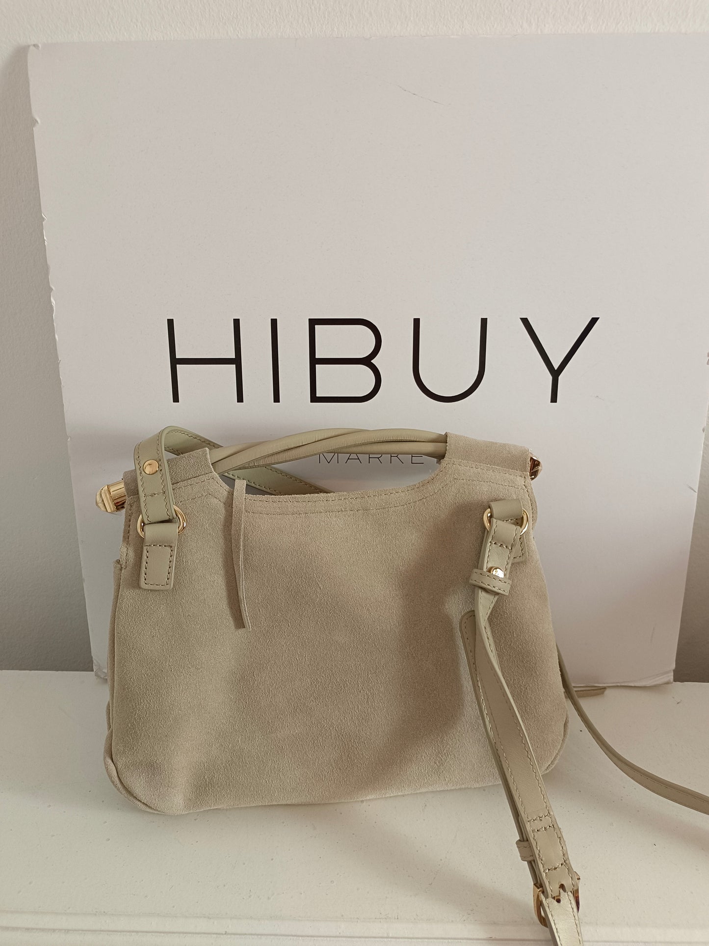 LIU JO. Bolso beige flecos
