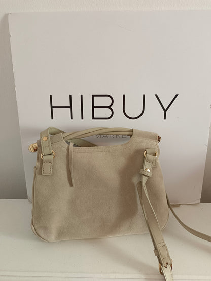 LIU JO. Bolso beige flecos