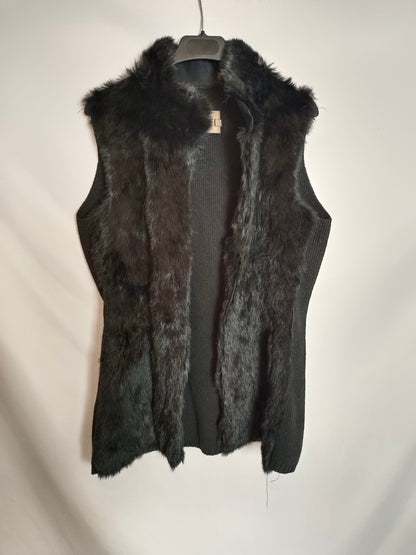 CORTEFIEL. Chaleco pelo negro T.m