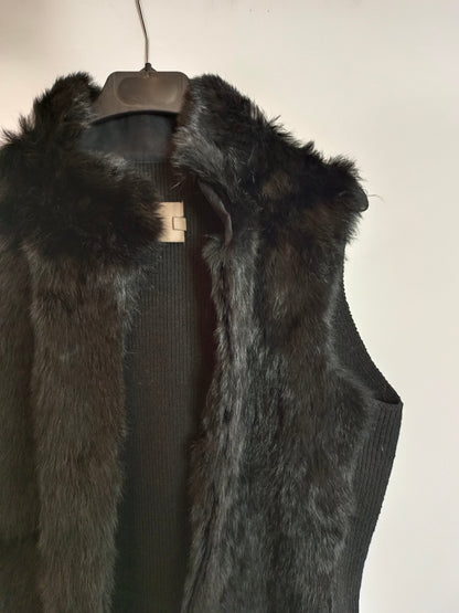 CORTEFIEL. Chaleco pelo negro T.m