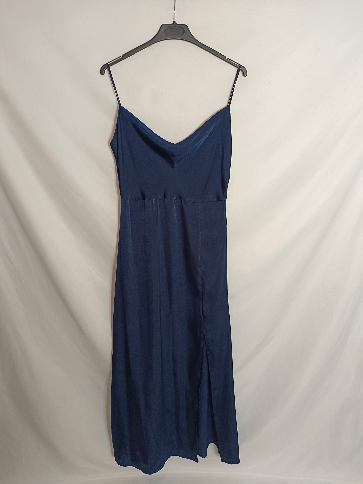 BIMANI. Blue satin dress Tm