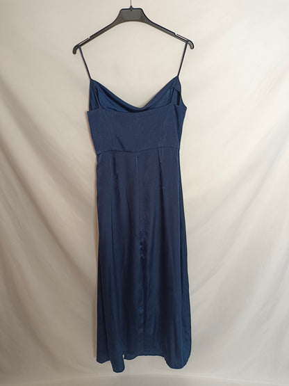 BIMANI. Blue satin dress Tm