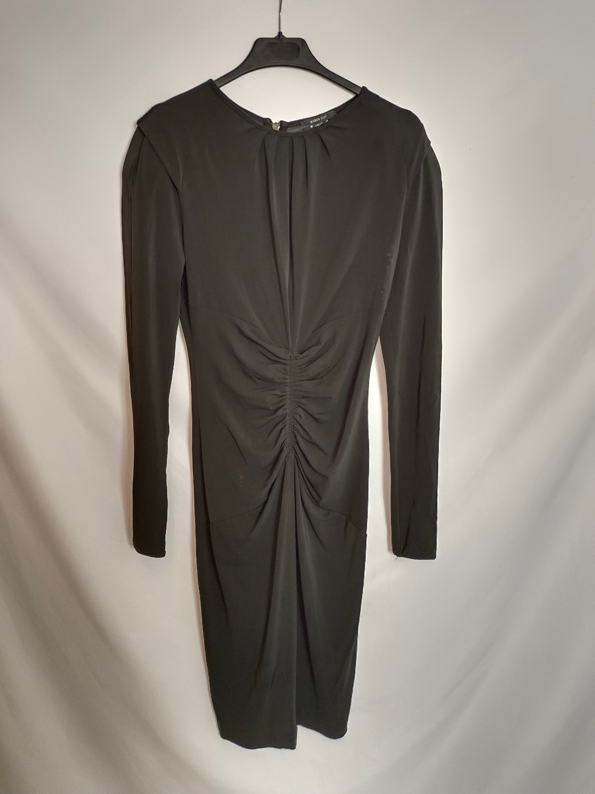 MANGO. Black gathered dress Tu(s) – Hibuy market