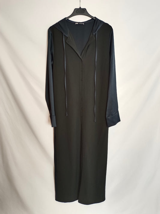 ZARA. Vestido/chaqueta largo negro T.m