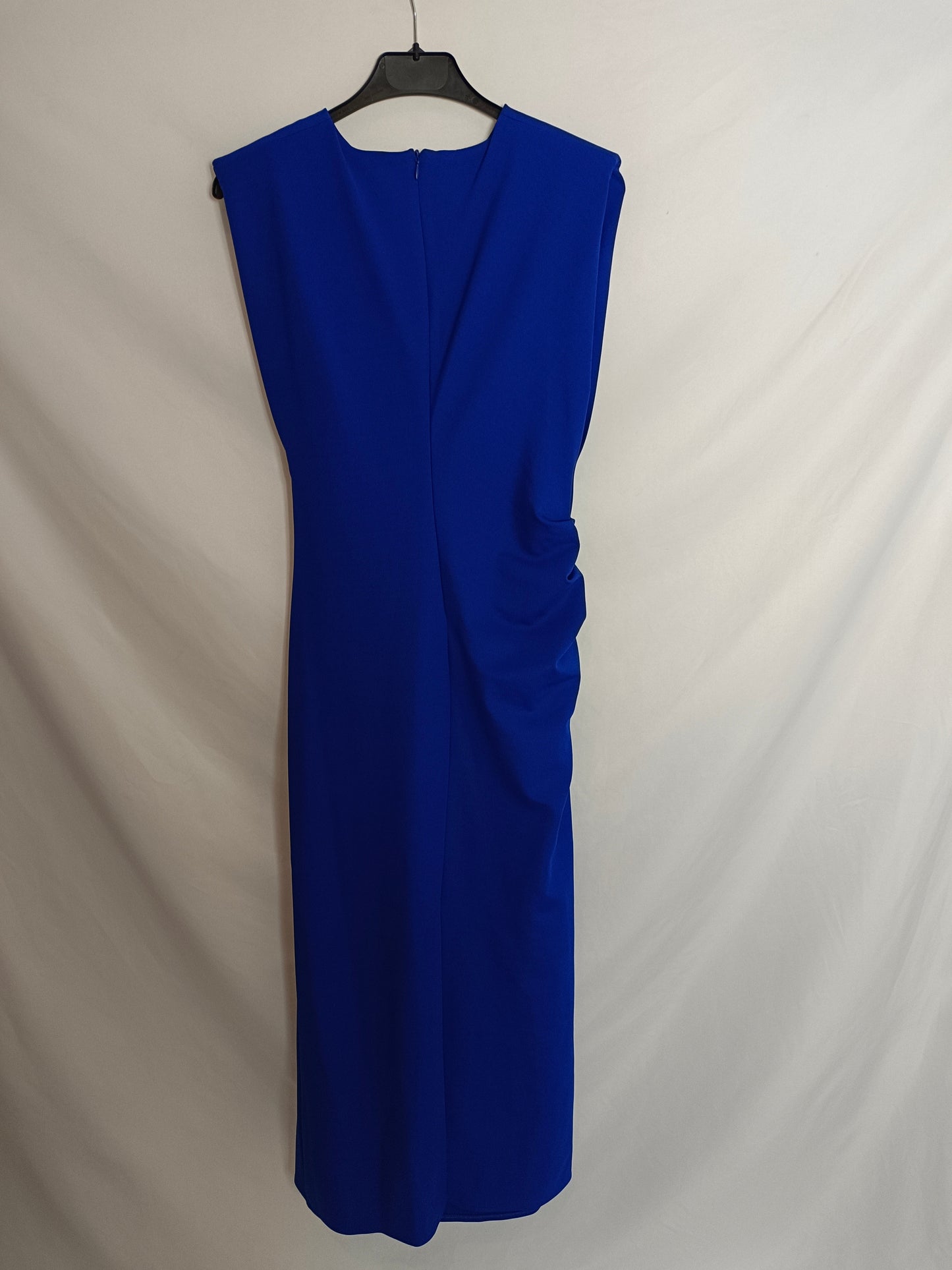 ZARA. Vestido midi fruncido T.m