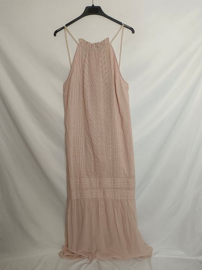 INTROPIA. Vestido largo rosa T.38