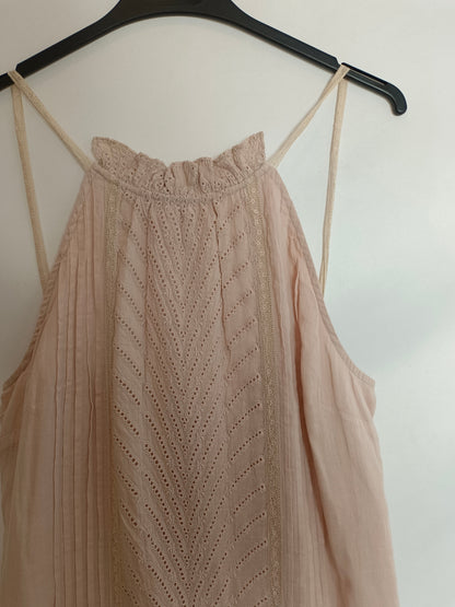 INTROPIA. Vestido largo rosa T.38