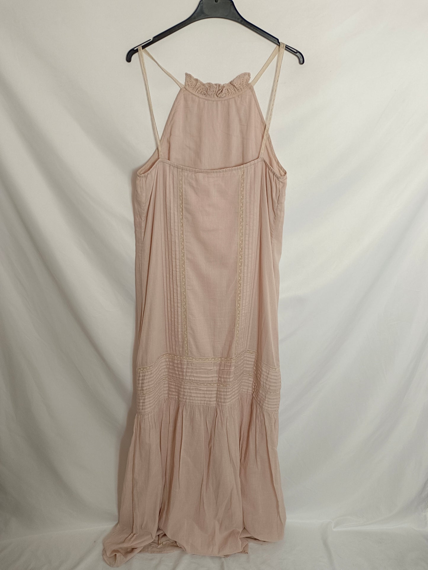 INTROPIA. Vestido largo rosa T.38