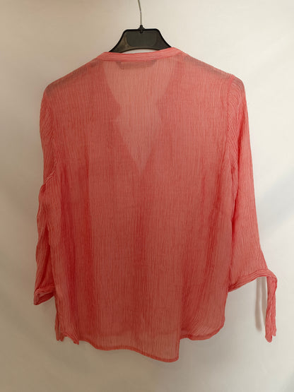 ZARA. Blusa roja rayas T.xs