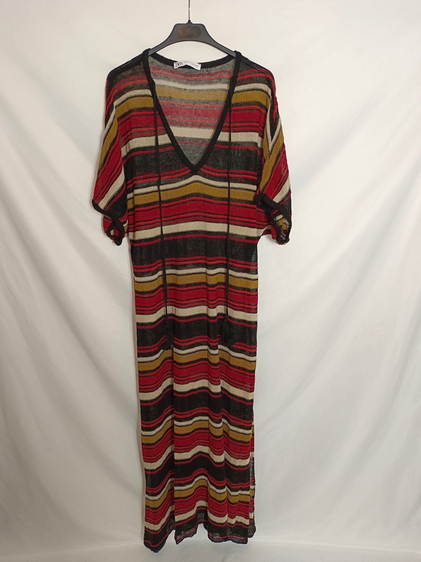 ZARA. Vestido punto rayas Tm/l