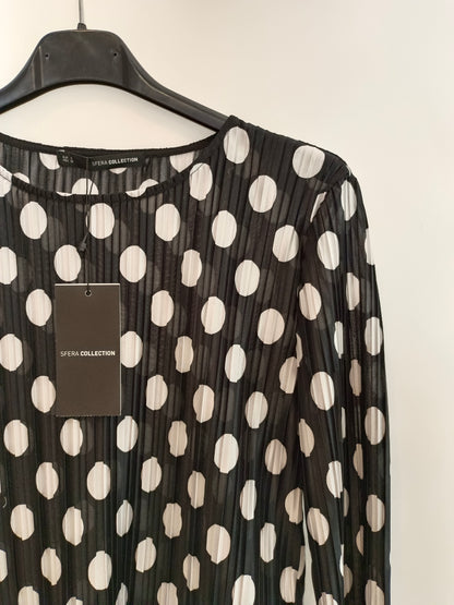 SFERA. Blusa plisada lunares. T.S