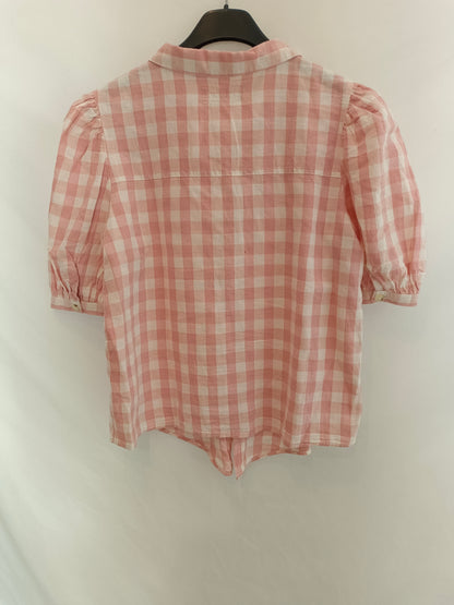 ZARA. Camisa cuadros rosas. T.13-14