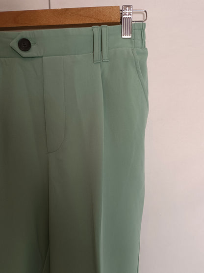 BERSHKA. Aqua green flowing trousers. TM