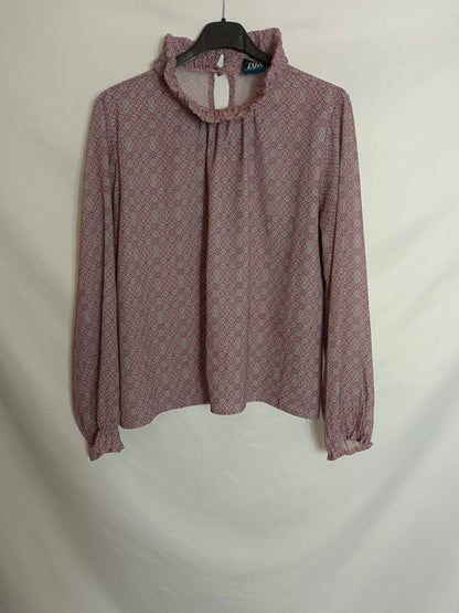 ZUA. Blusa estampada tonos rosas TU(s)