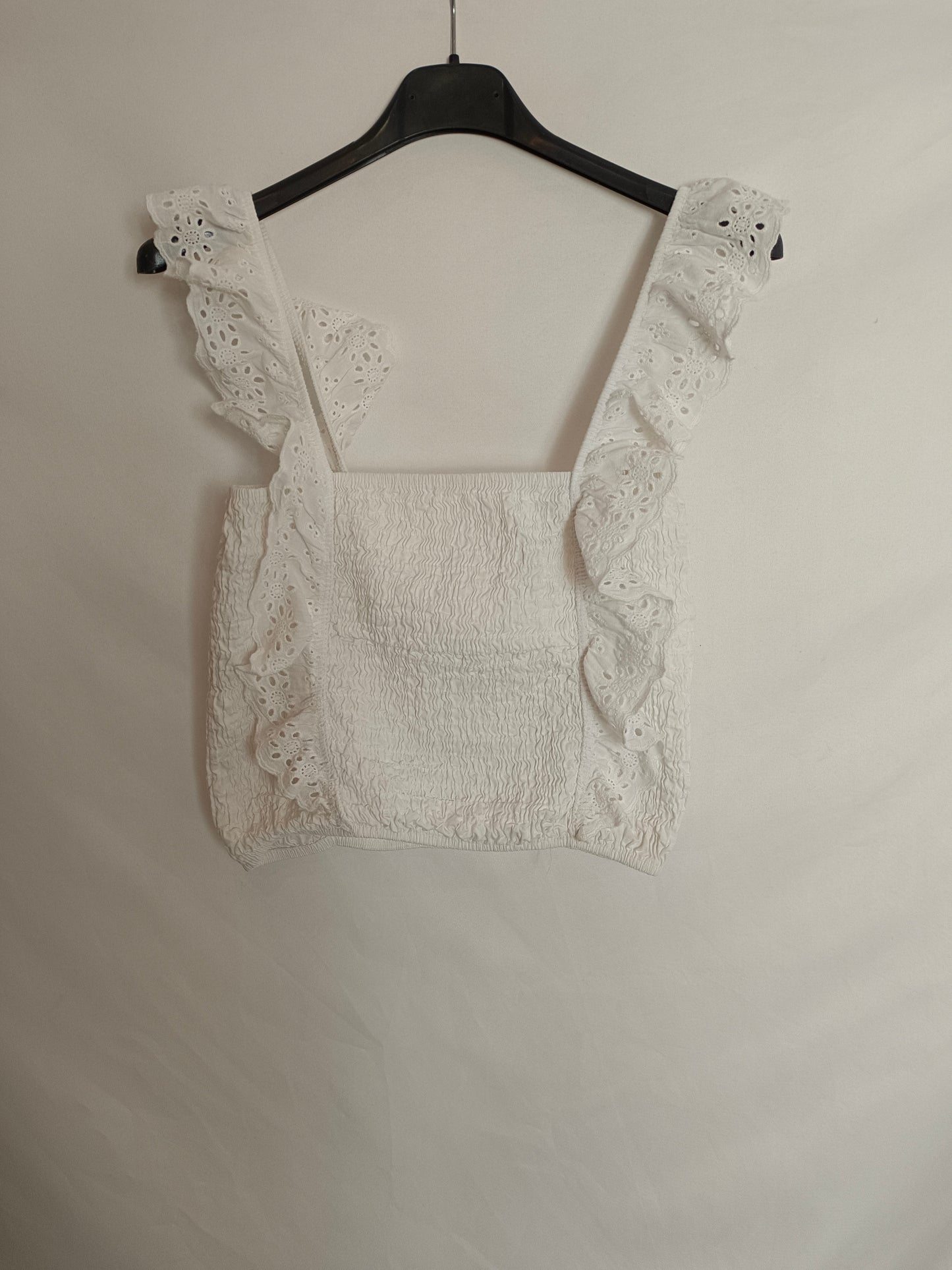 OTRAS. Top blanco nido abeja T.u(s)