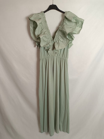ZARA. Long green dress Tm