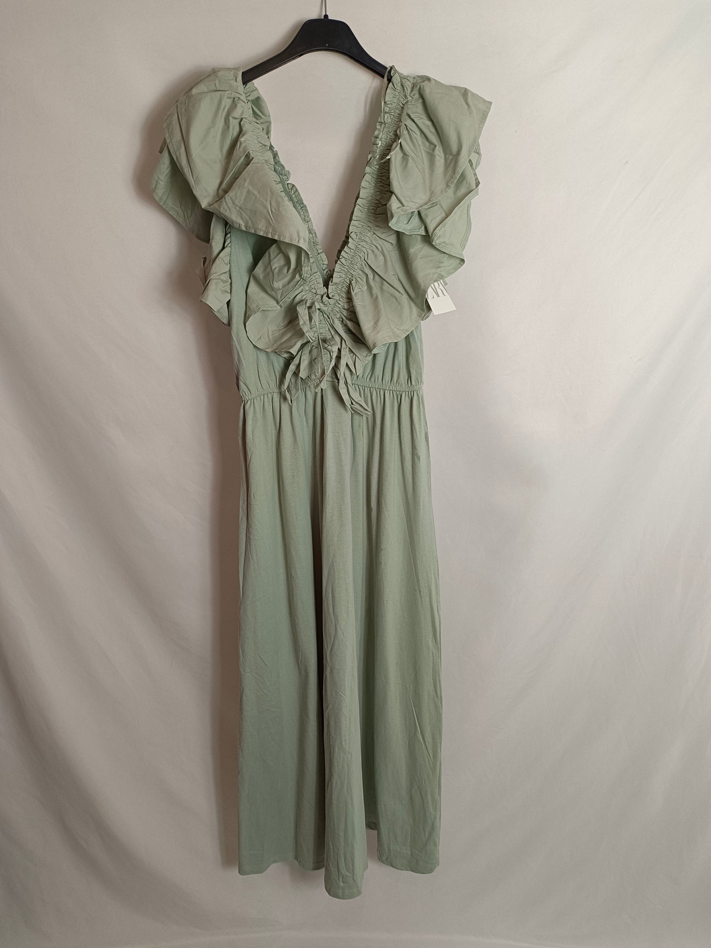 ZARA. Long green dress Tm