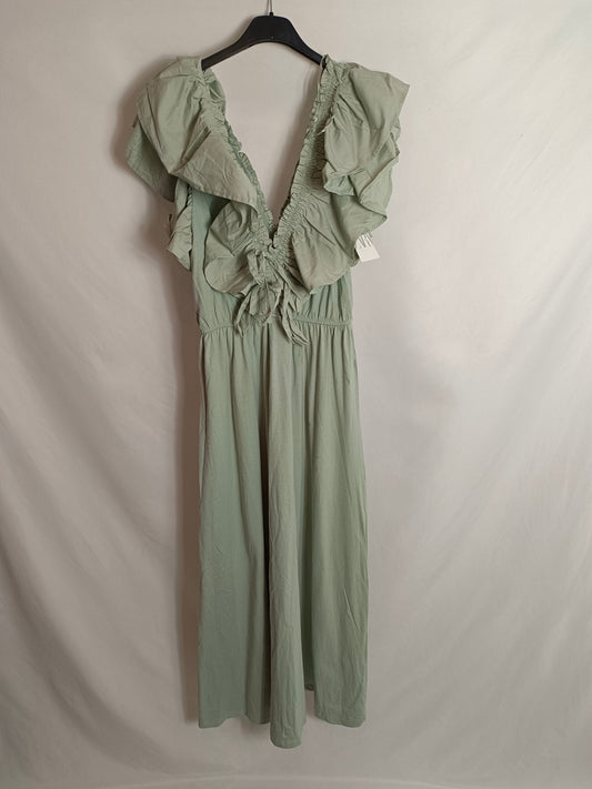 ZARA. Long green dress Tm