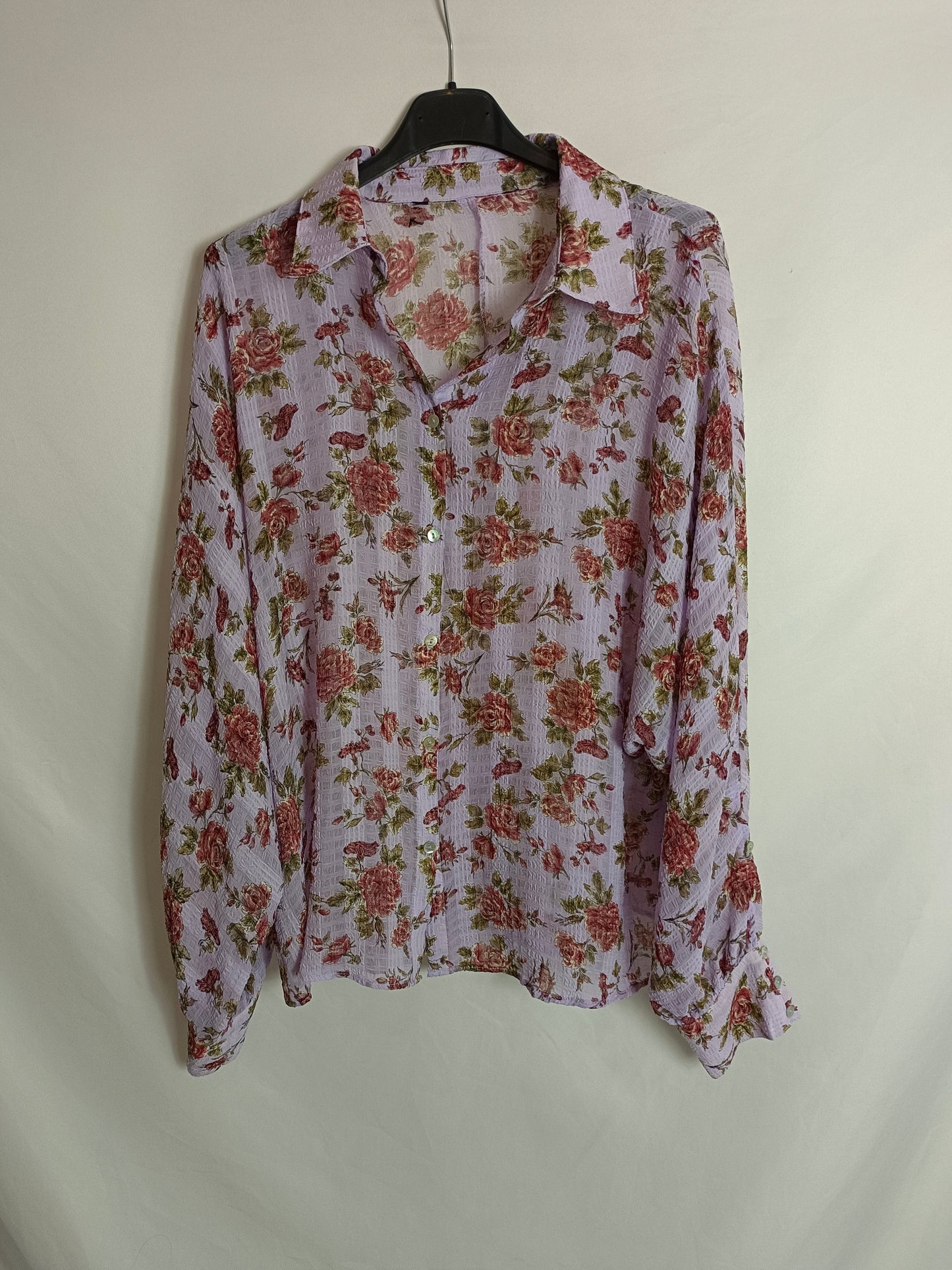 OTHERS. Purple floral blouse Your(s)