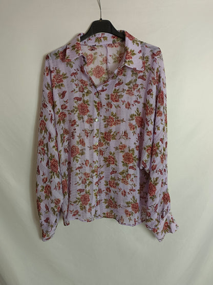OTHERS. Purple floral blouse Your(s)