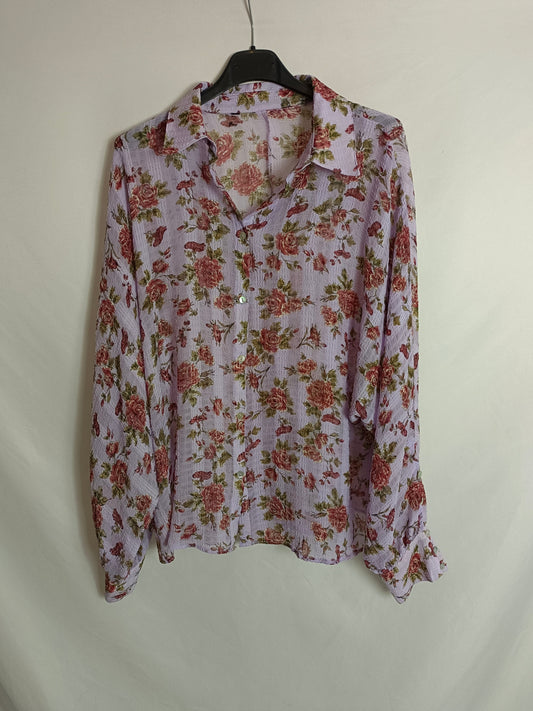 OTHERS. Purple floral blouse Your(s)