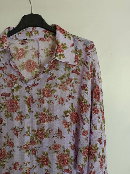 OTHERS. Purple floral blouse Your(s)