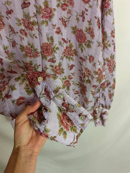 OTHERS. Purple floral blouse Your(s)