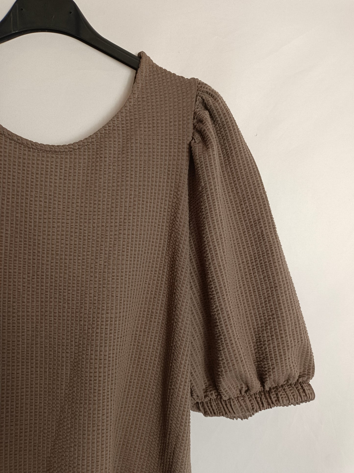 H&M. Vestido largo verde textura T.xl