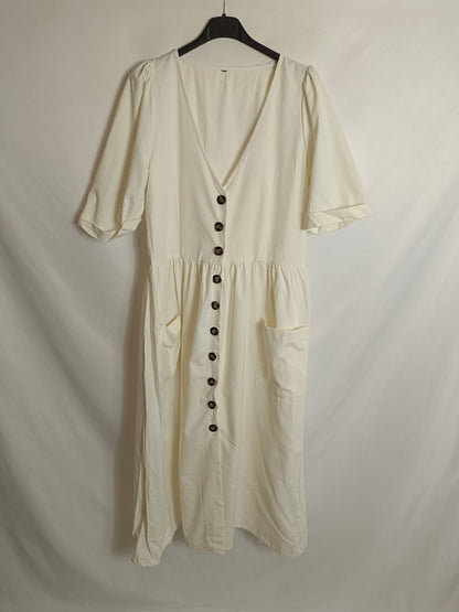 OTHERS. White buttoned dress Your(s)