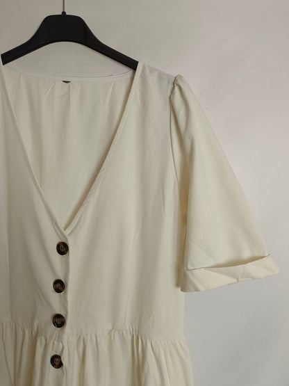 OTHERS. White buttoned dress Your(s)