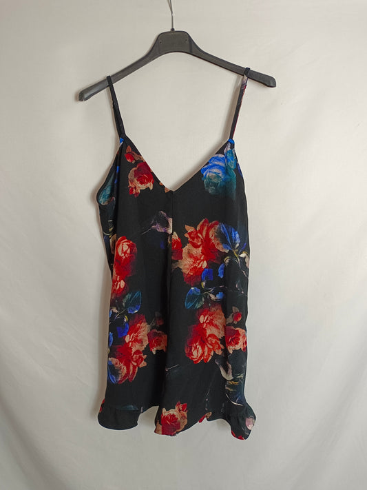 OTHERS. Black floral jumpsuit Your(s)