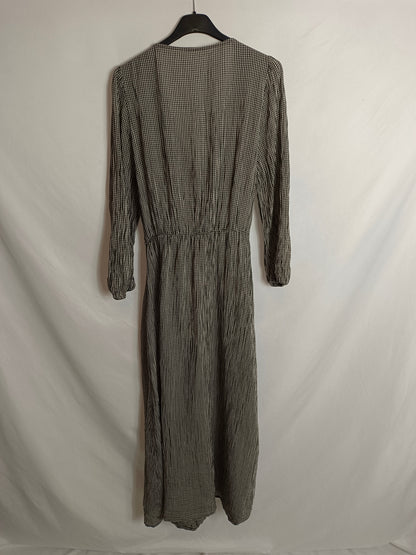 OYSHO. Vestido largo cuadros T.s