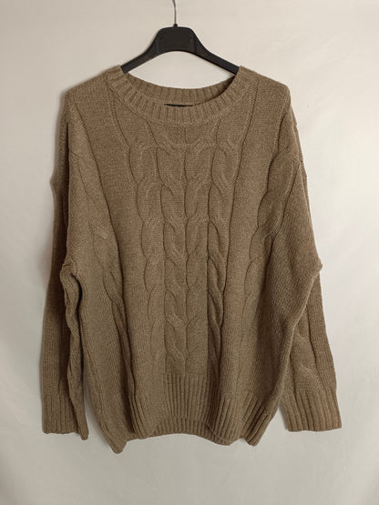 DAZY. Jersey marrón ochos T.l