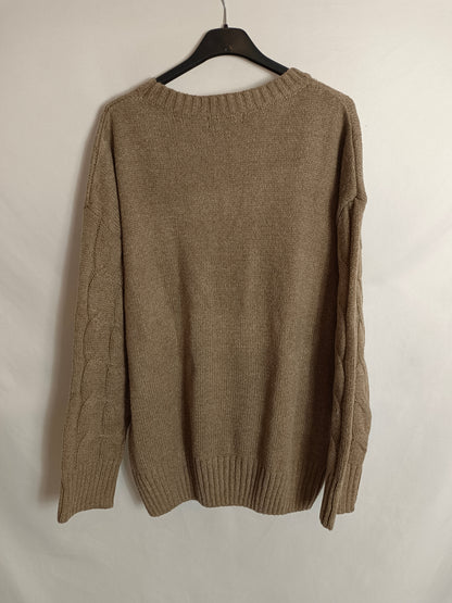 DAZY. Jersey marrón ochos T.l