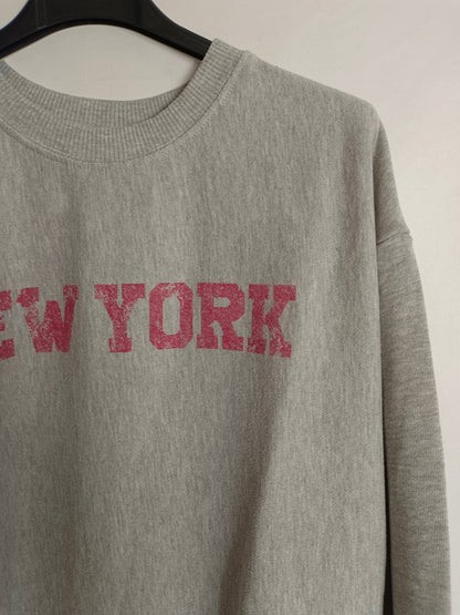 ZARA. Sudadera gris "NEW YORK" T.m