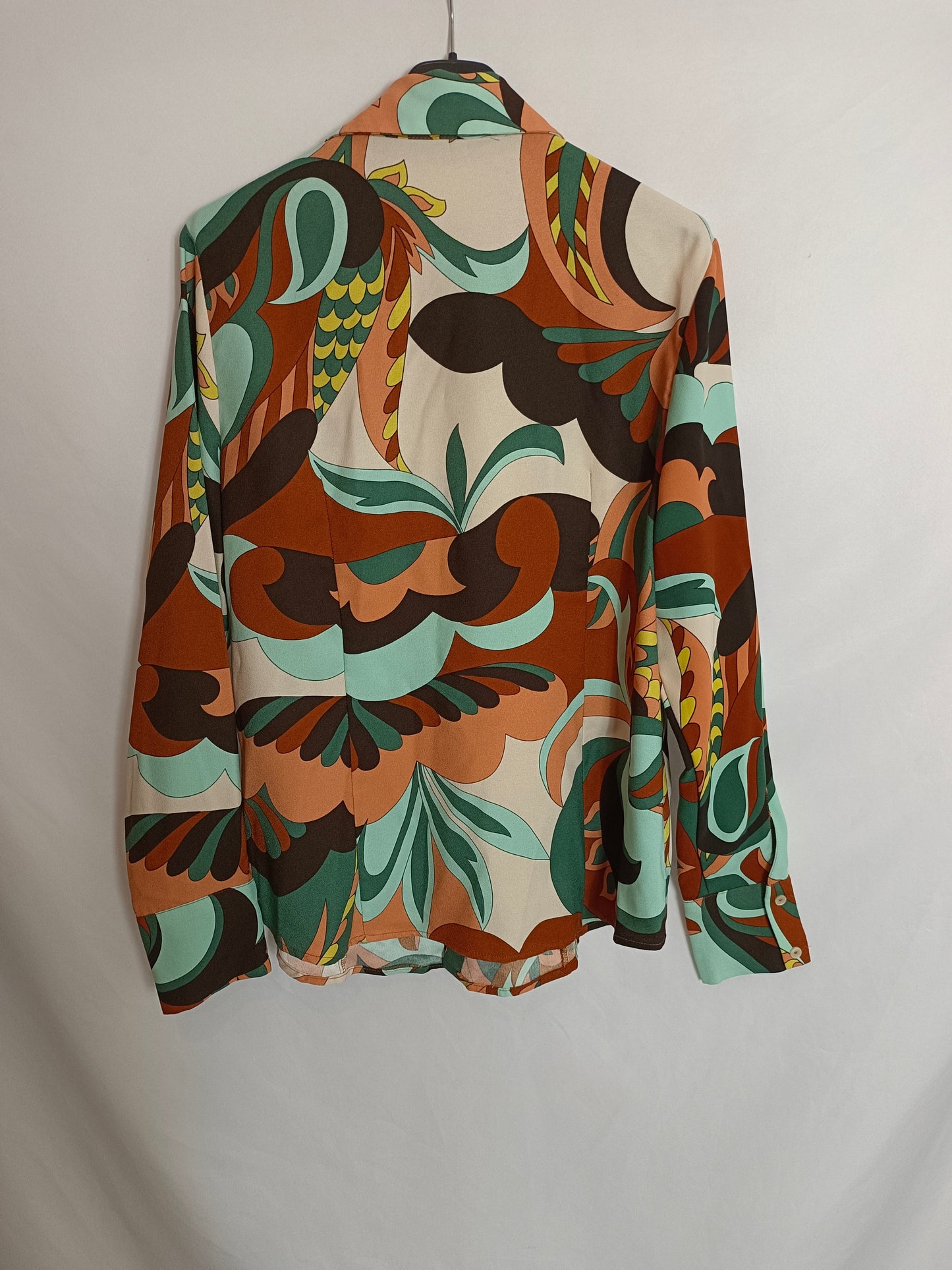 MANGO. Blusa estampado flores T.m