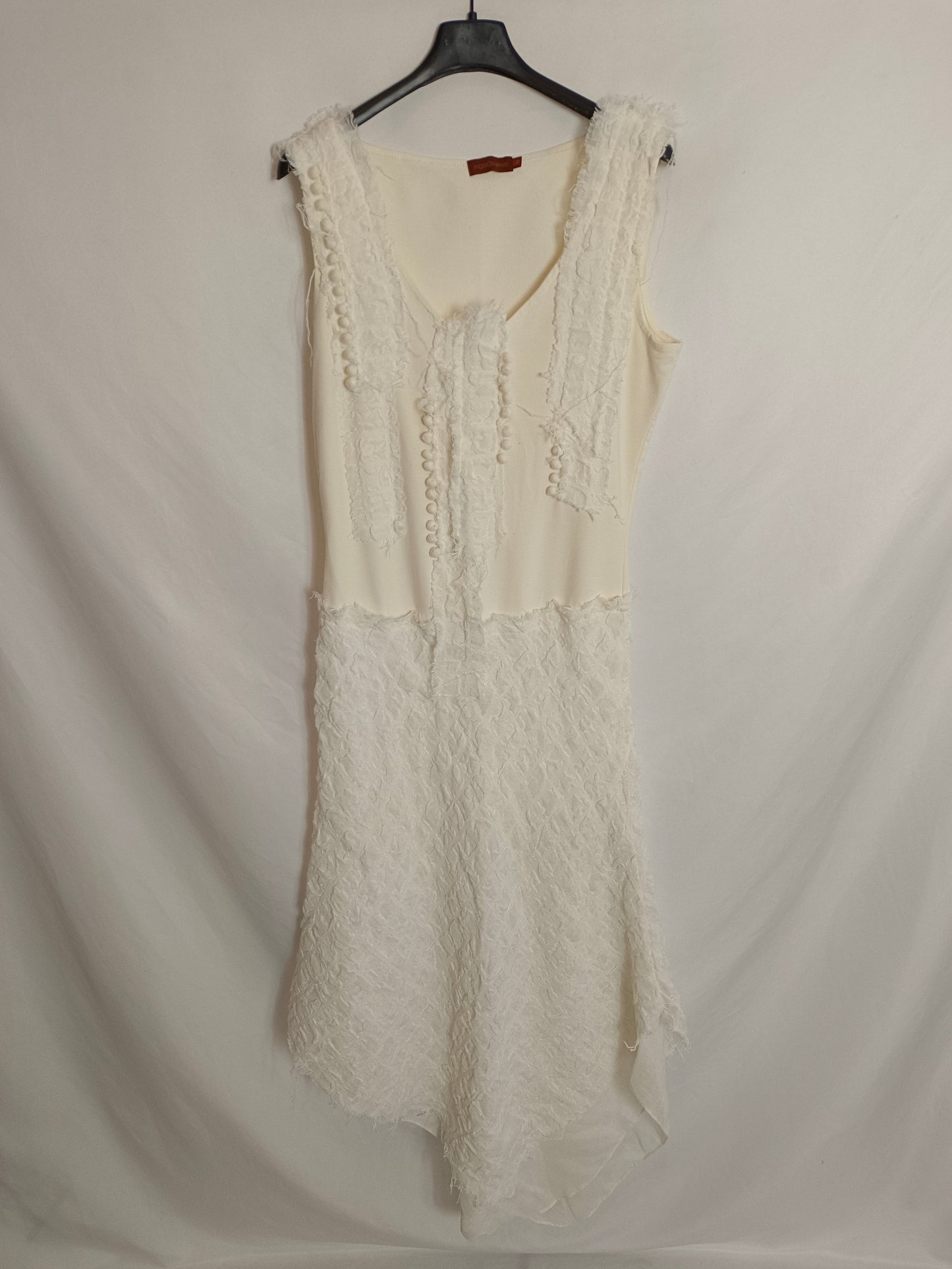 OLGA BUENO. Textured midi dress, size 40